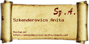 Szkenderovics Anita névjegykártya